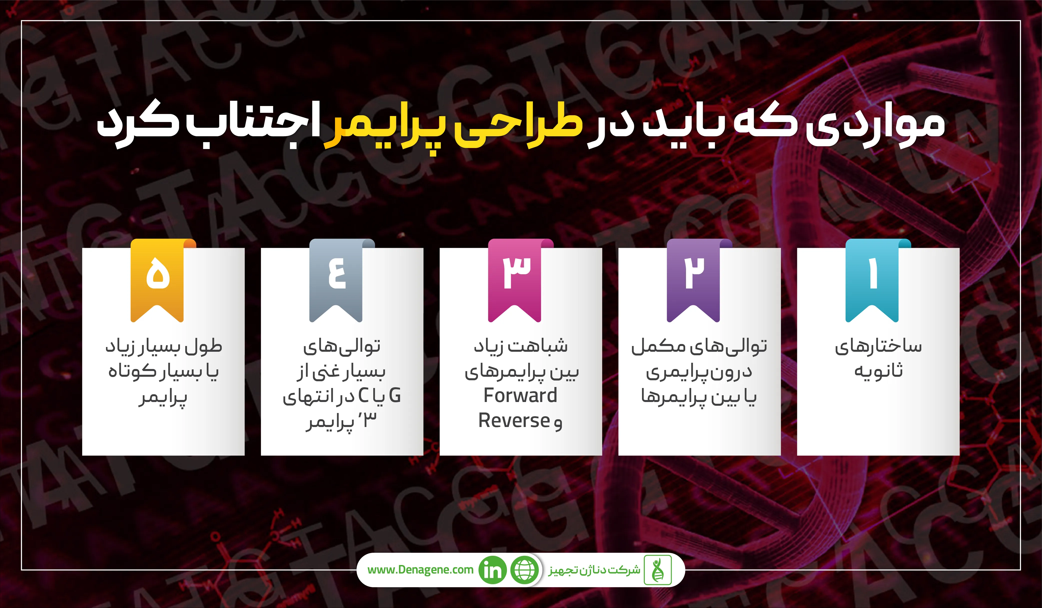 مواردی که در طراحی پرایمر باید اجتناب کرد